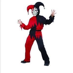 Evil Jester Boys Halloween Costume New